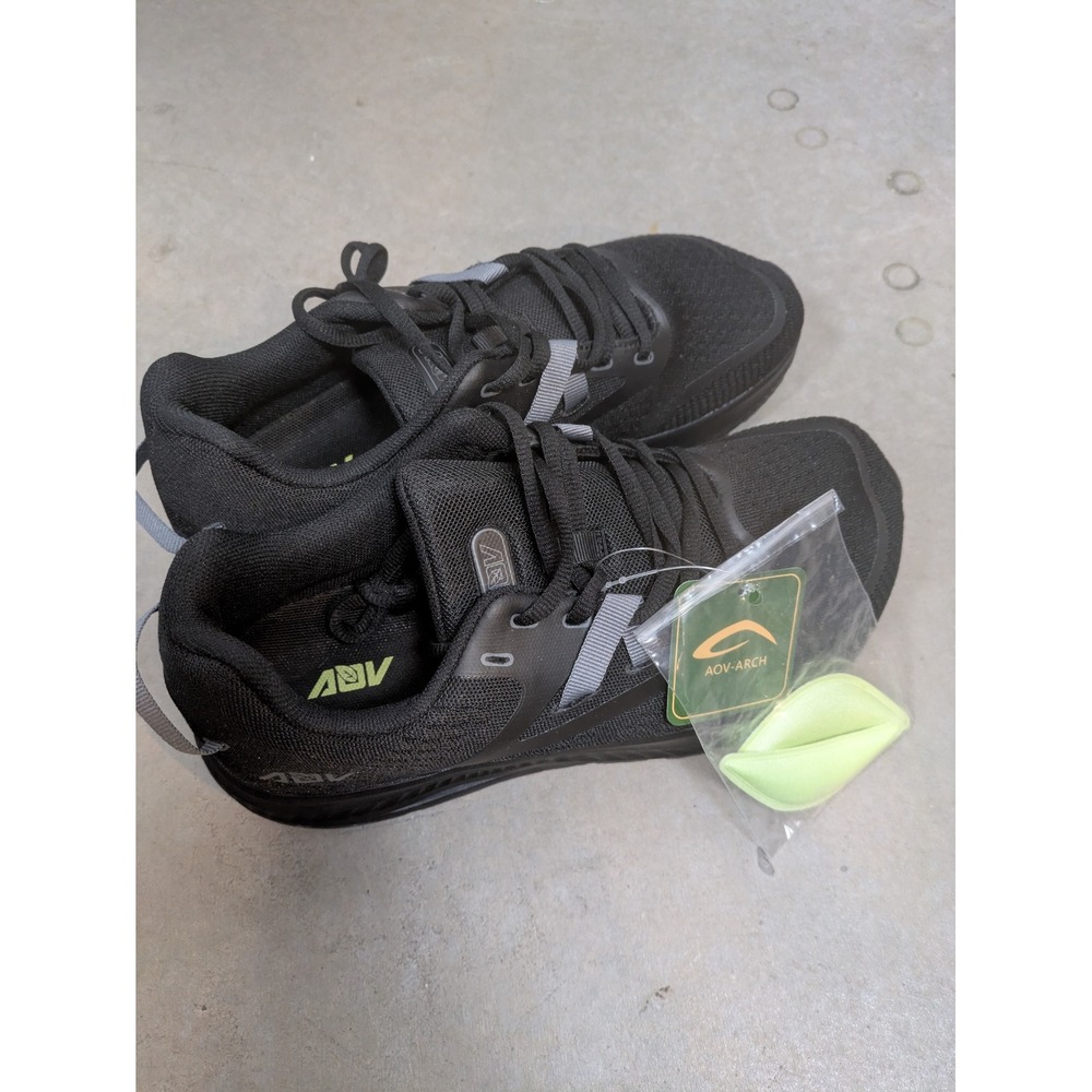 NEW AOV Athletic Sneakers Women's 8 Black AOV-ARCH Lightweight Mesh